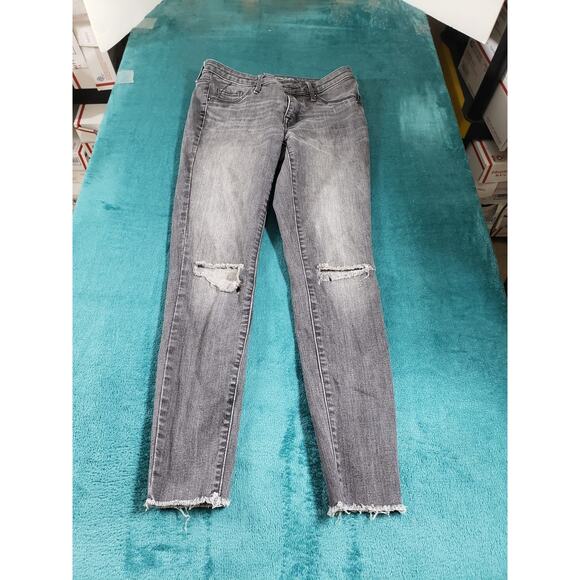 Mossimo Jeans Size 4 Womens Black Stretch Denim Ladies Pants Mid Rise Jegging - Picture 1 of 11